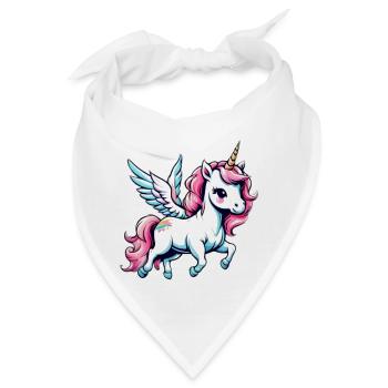 Licorne Einhorn Kawaii - Bandana - Weiß - Vorne