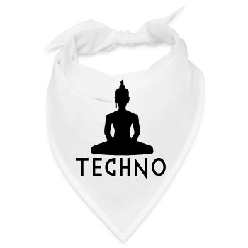 Techno-Musik - Bandana - Weiß - Vorne