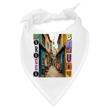 Farbenfrohe Straßenansicht mit Ruinen - Bandana - Weiß - Vorne