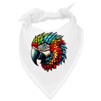 Papagei - Bandana - Weiß - Vorne