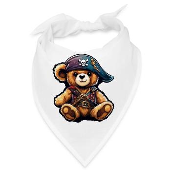 Teddybär / Kuscheltier / Stofftier / Geschenkidee - Bandana - Weiß - Vorne