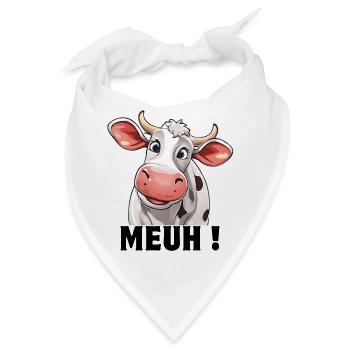Kuh, Milchkuh, Kuhbauer - Bandana - Weiß - Vorne