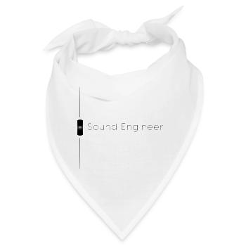 Tontechniker Fader Schwarz - Bandana - Weiß - Vorne