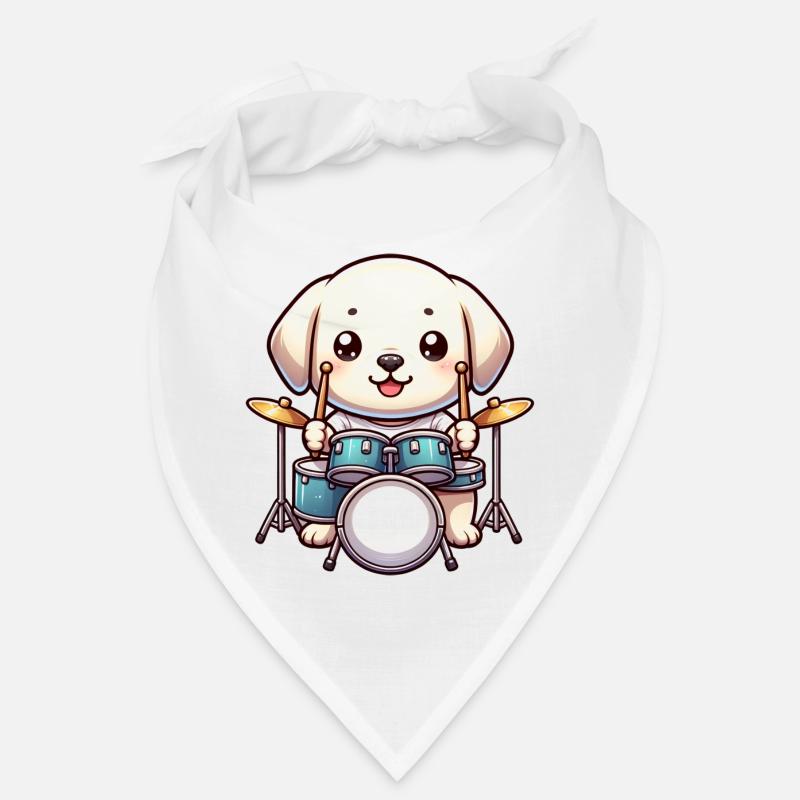 Labrador Drummer Drums Bandana