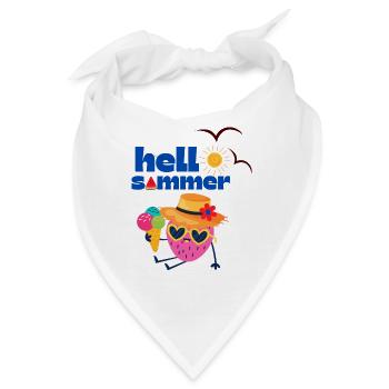 Sommerlicher Erdbeeren und Eis Cartoon - Bandana - Weiß - Vorne
