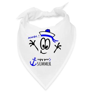 Matrose Ahoi - Bandana - Weiß - Vorne