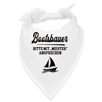 Bootsbauer Meister Prüfung Bestanden Bootsbau - Bandana - Weiß - Vorne