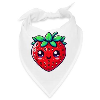 Erdbeer-Erdbeeren - Bandana - Weiß - Vorne