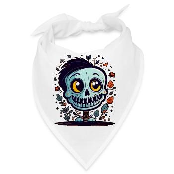 Skelett - Bandana - Weiß - Vorne