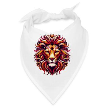 Löwe - Bandana - Weiß - Vorne