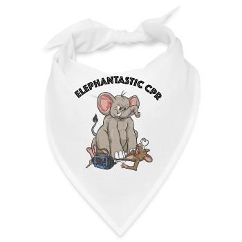 CPR Cartoon - Elephantasric CPR - Bandana - Weiß - Vorne