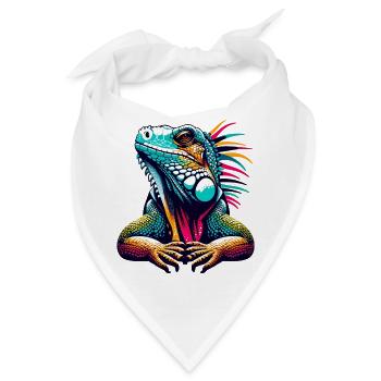 Leguan - Bandana - Weiß - Vorne