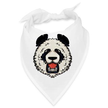 Stammes-Panda - Bandana - Weiß - Vorne