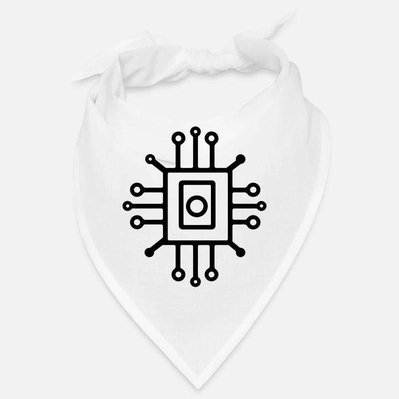 Digital Computer Chip Symbol Bandana