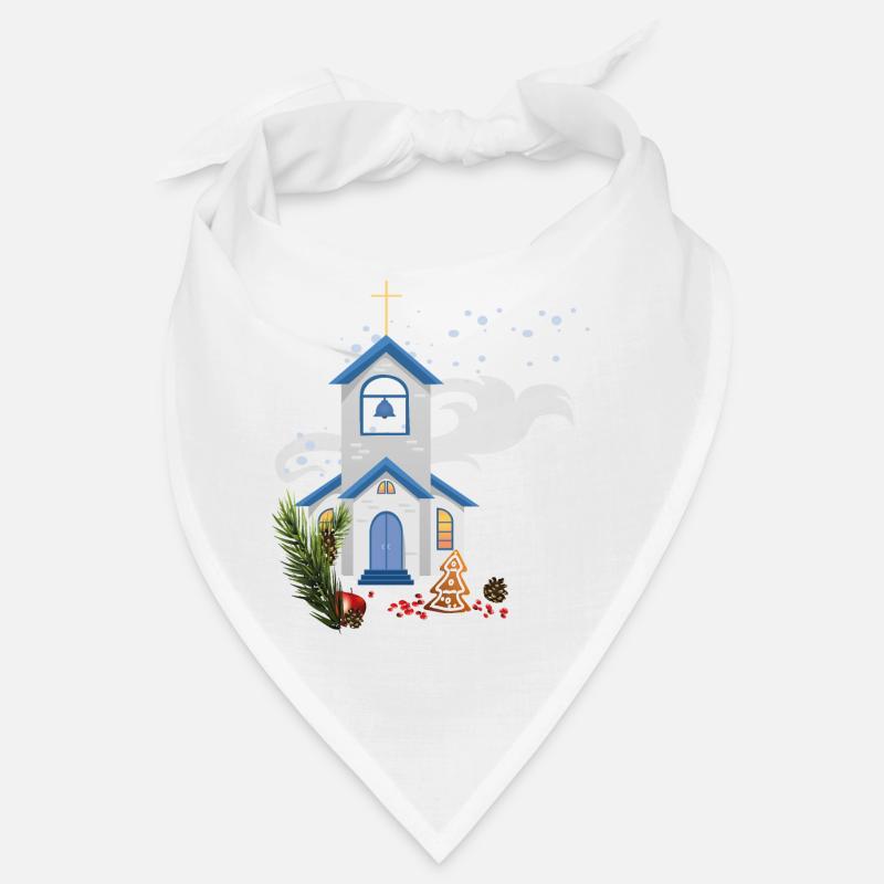 Weihnachten mit Kirche Bandana