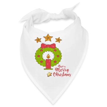 Merry Christmas - Bandana - Weiß - Vorne