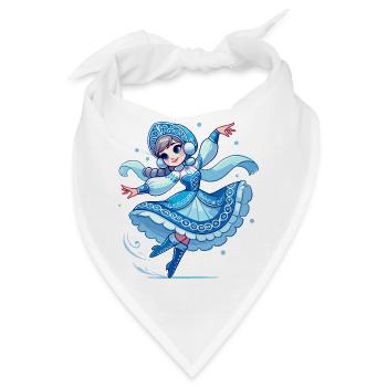 Snegurotschka Ded Moroz russischer Weihnachtsmann - Bandana - Weiß - Vorne