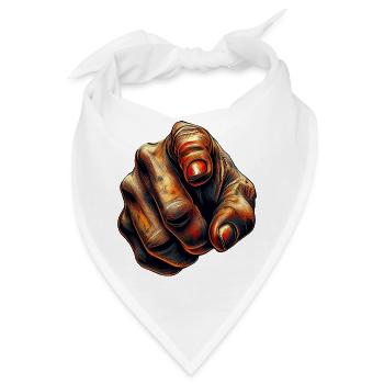 Farbfeuer Handzeigekunst - Bandana - Weiß - Vorne