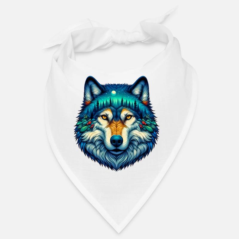 Wolf - Bandana - Weiß