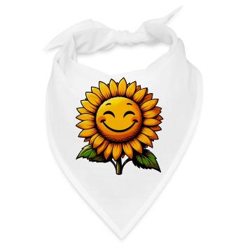 Sonnenblume - Bandana - Weiß - Vorne