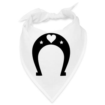 hufeisen heart - Bandana - Weiß - Vorne