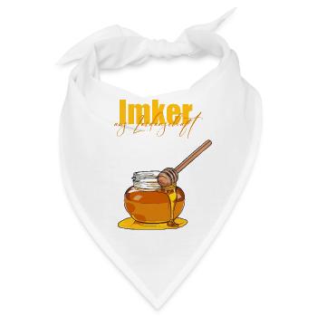 Imker aus Leidenschaft // Illustration - Bandana - Weiß - Vorne