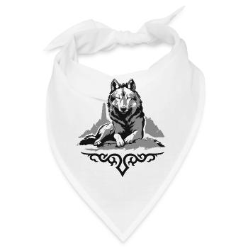 Wolf des Kaukasus - Bandana - Weiß - Vorne
