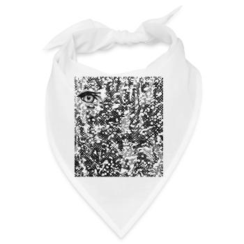 Auge in der Abstraktion - Bandana - Weiß - Vorne