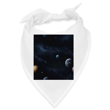 Planeten im All - Bandana - Weiß - Vorne