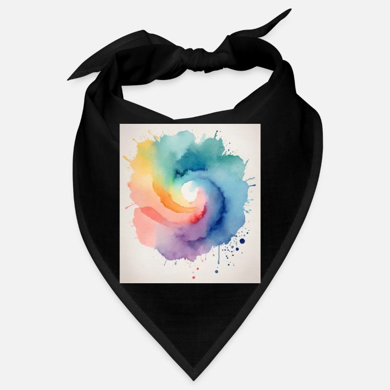 Aquarelle abstraite en forme de spirale Bandana