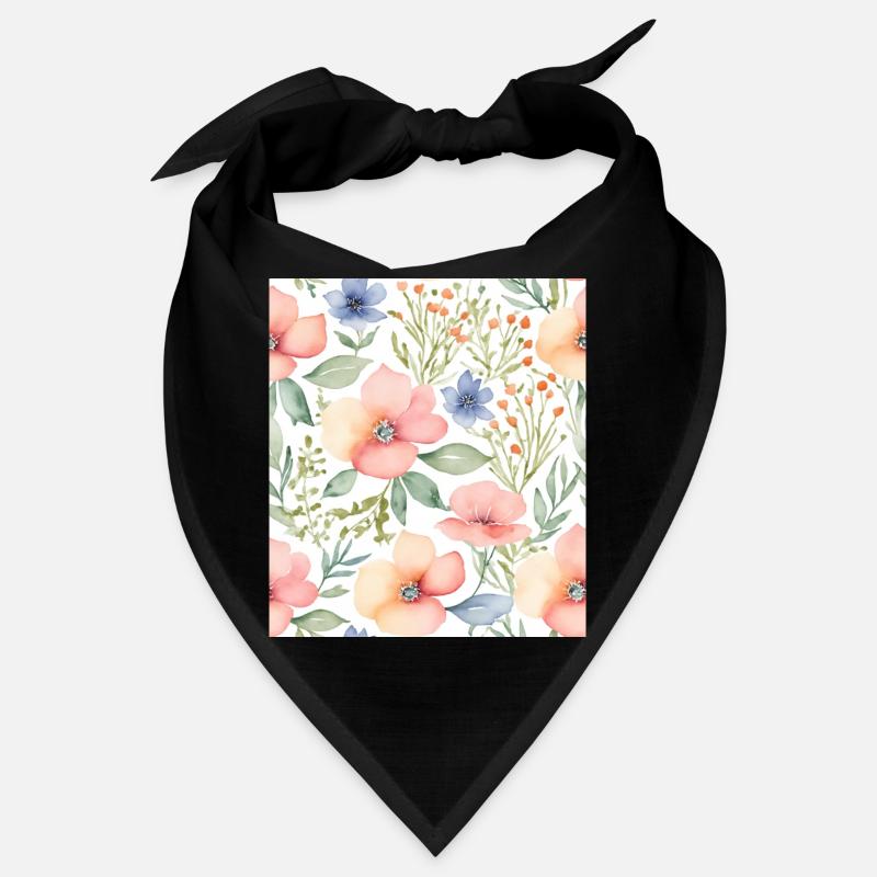 Fleurs aquarelle Bandana