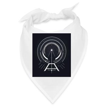 Abstrakte geometrische GrafikenAbstrakter Graph - Bandana - Weiß - Vorne