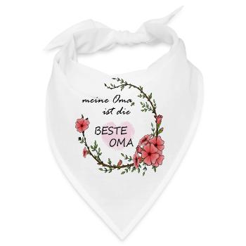 meine Oma ist die beste Oma - Bandana - Weiß - Vorne