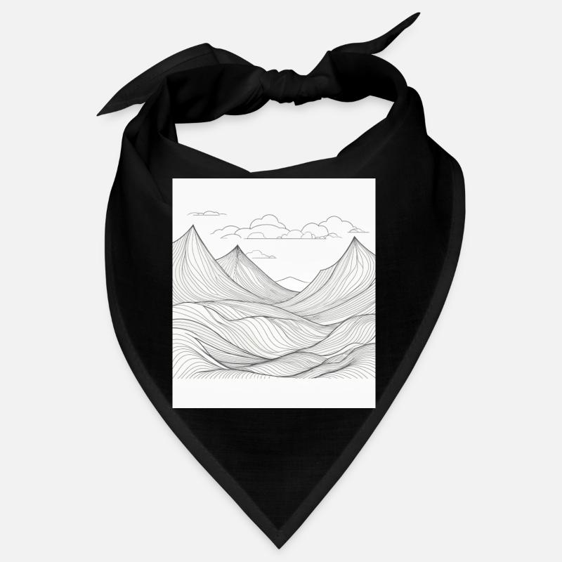 Berglandschaft im Linienstil Bandana