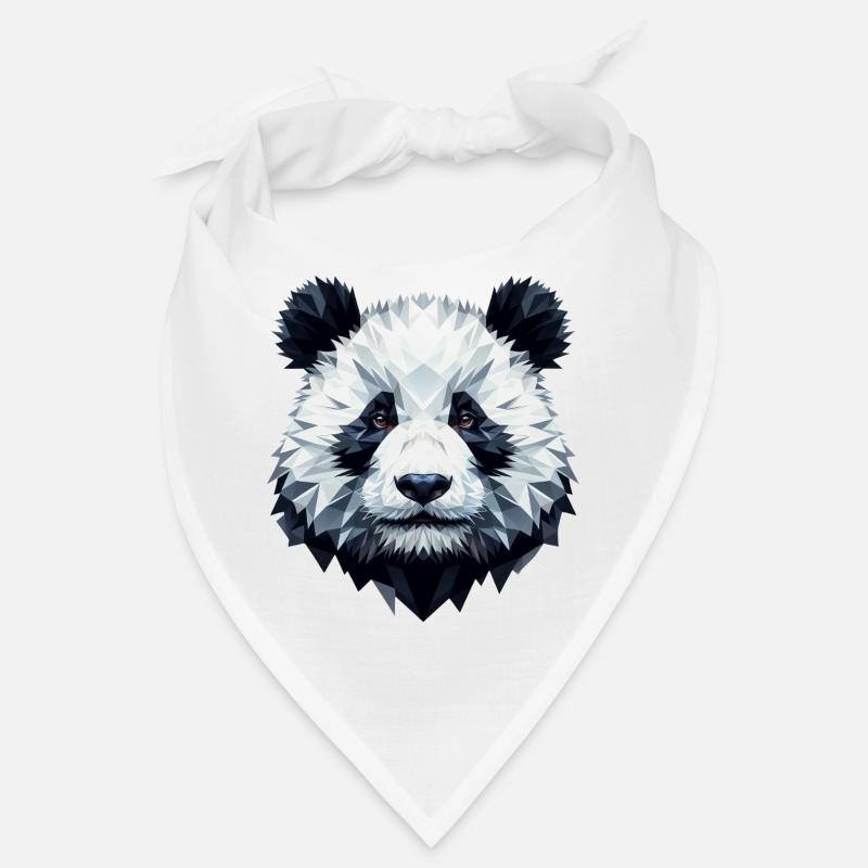 Panda Gesicht Polygon Kunst Geometrie Bandana