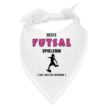 Futsal Spielerin Beste Futsalerin Geburtstag - Bandana - Weiß - Vorne