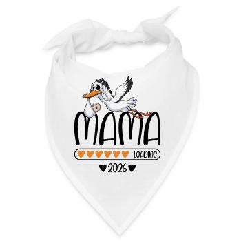 Mama 2026 loading - Bandana - Weiß - Vorne