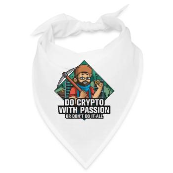 Betreiben Sie Krypto mit Leidenschaft - Bandana - Weiß - Vorne