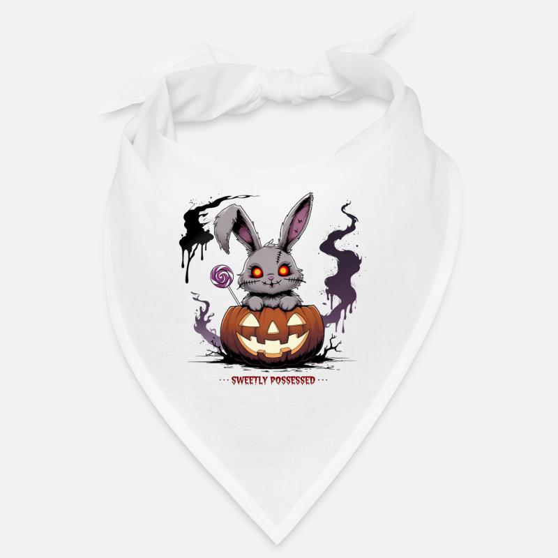Besessen süß – Gruselhase im Kürbis Bandana