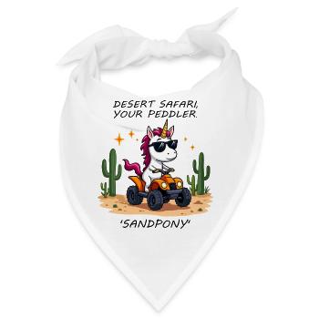 Wüsten-Einhorn - Bandana - Weiß - Vorne