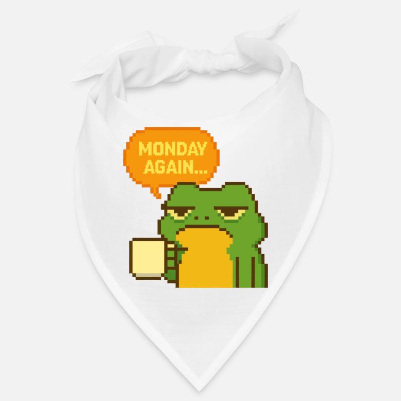 Grenouille du lundi en style pixel Bandana