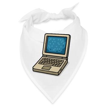 laptop - Bandana - Weiß - Vorne