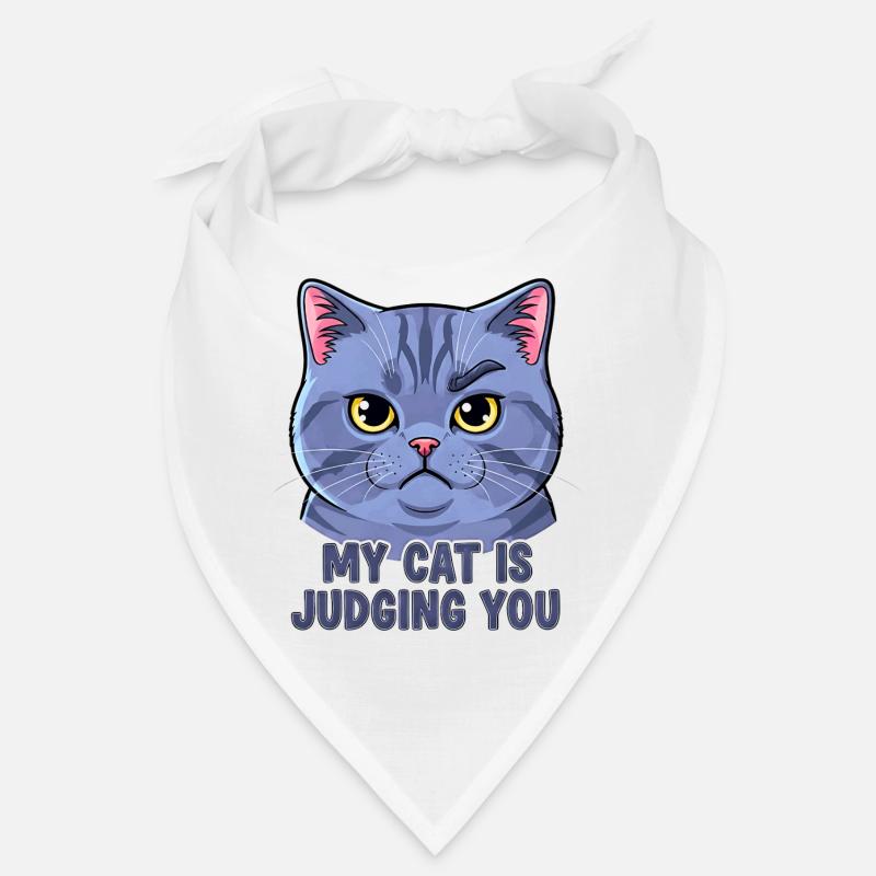 Devise du chat avec un drôle de visage Bandana