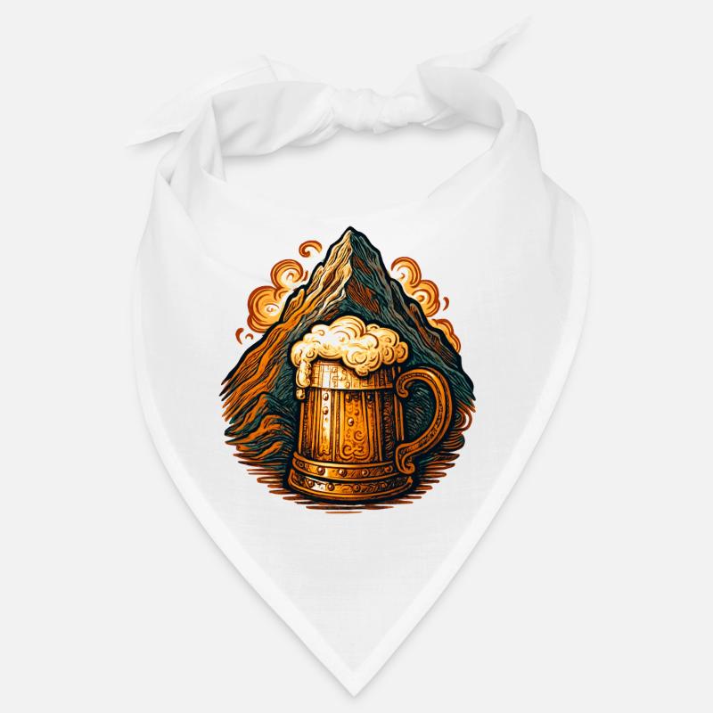 Mythical mountain with beer mug Bandana