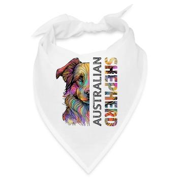 Australian Shepherd - Bandana - Weiß - Vorne