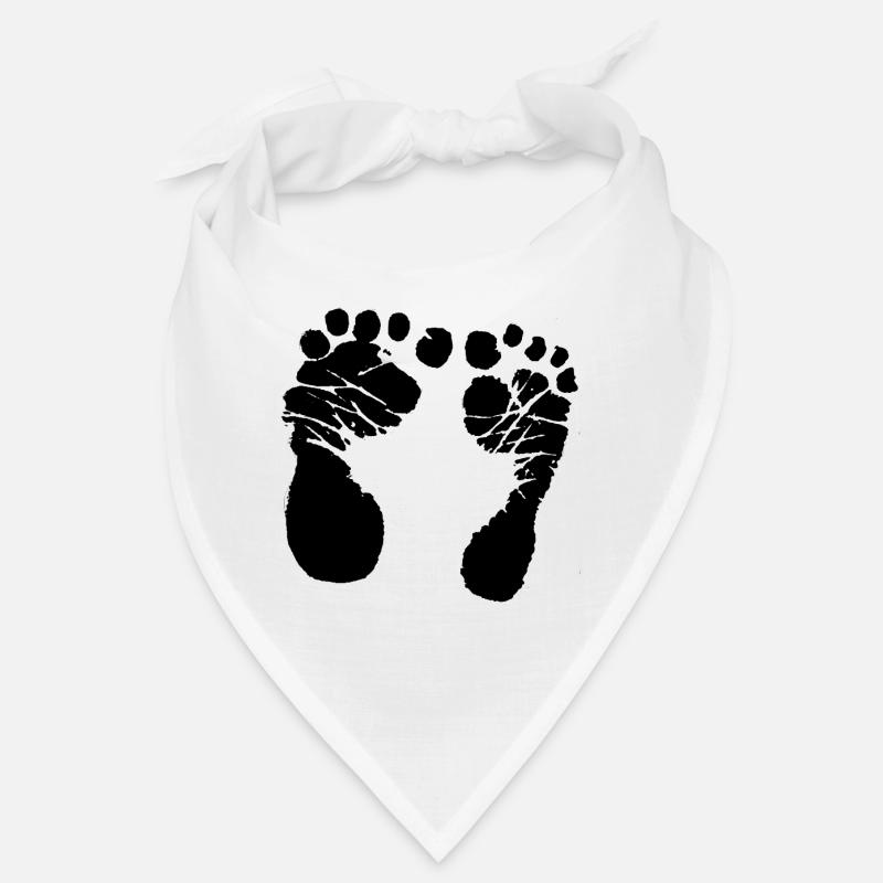 Empreinte de bébé – Premiers pas pour le cœur Bandana