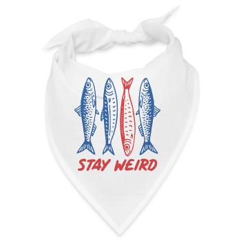 Sardinen bleiben seltsam - Bandana - Weiß - Vorne