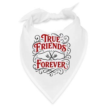 Treue Freunde Für Immer - Bandana - Weiß - Vorne