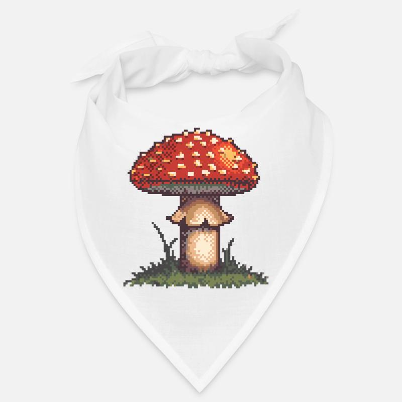Pixel Mushroom Neon Retro Bandana