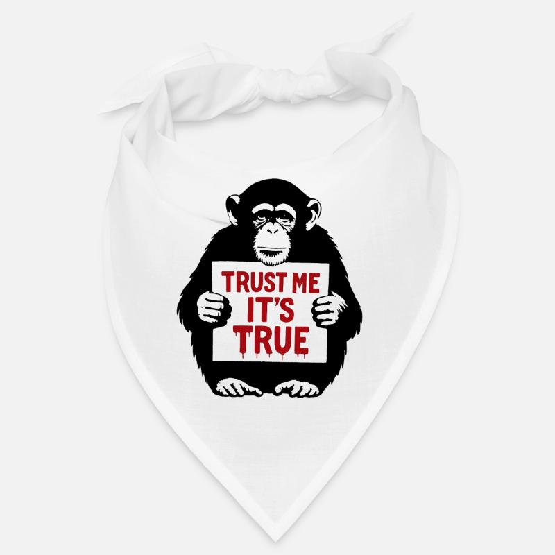 Monkey with Shield Trust Me It's True Bandana